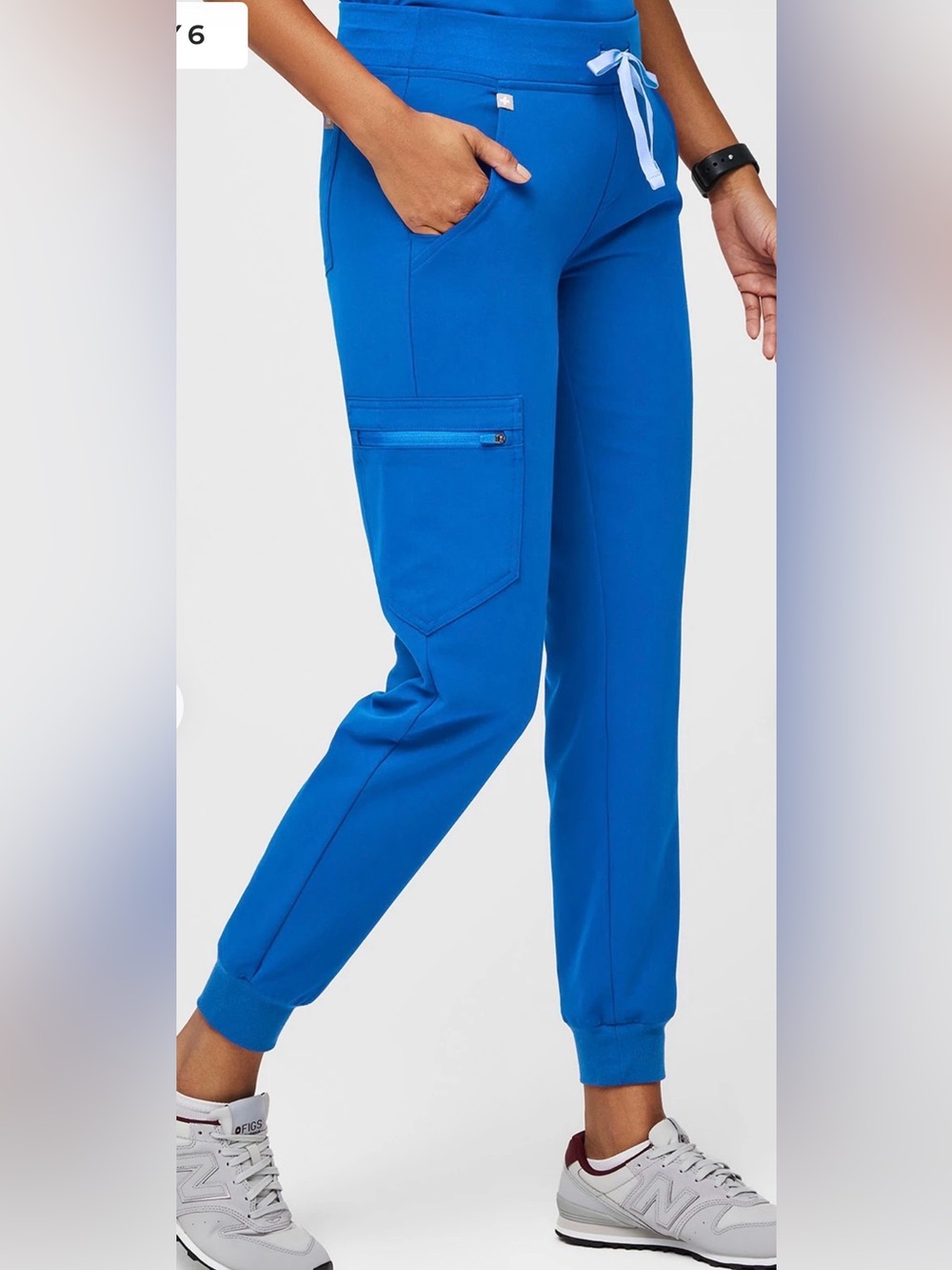 Small Zamora mid rise royal blue Jogger Scrub Pants